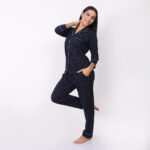 Notched Collar – WOE104NAVY (100% COTTON) - Image 4