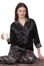 Bridal Night Suit – WOE144BLK - Image 3