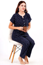 Mandarin Collar – WOE115NAVY - Image 4