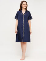 Bridal Night Dress – WOE163 NAVY - Image 5