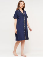 Bridal Night Dress – WOE163 NAVY - Image 3