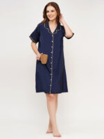 Bridal Night Dress – WOE163 NAVY - Image 8