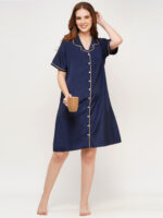 Bridal Night Dress – WOE163 NAVY - Image 7