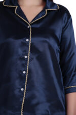 Bridal Night Suit – WOE155 NAVY - Image 4