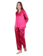 Bridal Night Suit –WOE138 ROSE RED - Image 4