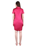 Bridal Night Dress – WOE167 ROSE RED - Image 6