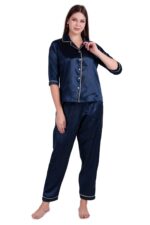 Bridal Night Suit – WOE155 NAVY - Image 2