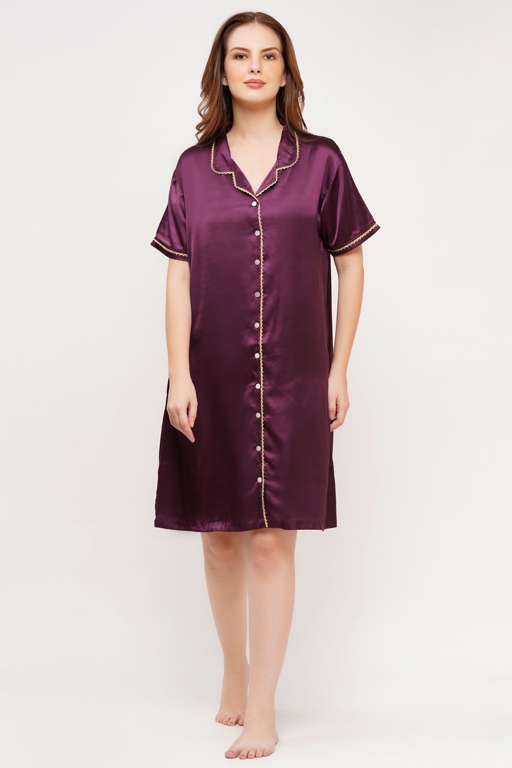 Untitled design (53) Bridal Night Dress – WOE164WINE - Image 1
