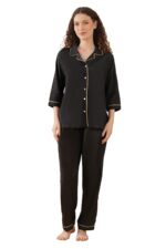 WOE179BLACK NEW ARRIVAL IN BRIDAL NIGHT SUIT - Image 4