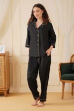 WOE179BLACK NEW ARRIVAL IN BRIDAL NIGHT SUIT - Image 6