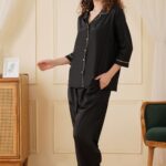 WOE179BLACK NEW ARRIVAL IN BRIDAL NIGHT SUIT
