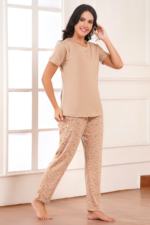 WOE173BEIGE NEW ARRIVAL IN PJ SET - Image 7