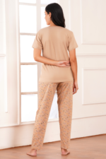 WOE173BEIGE NEW ARRIVAL IN PJ SET - Image 5