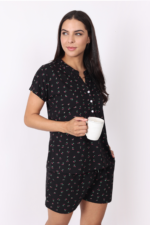 WOE106BLK NEW ARRIVAL IN SHORT SETS - Image 2