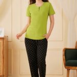 WOE177LEMON GREEN NEW ARRIVAL IN PJ SET