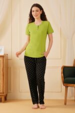 WOE177LEMON GREEN NEW ARRIVAL IN PJ SET